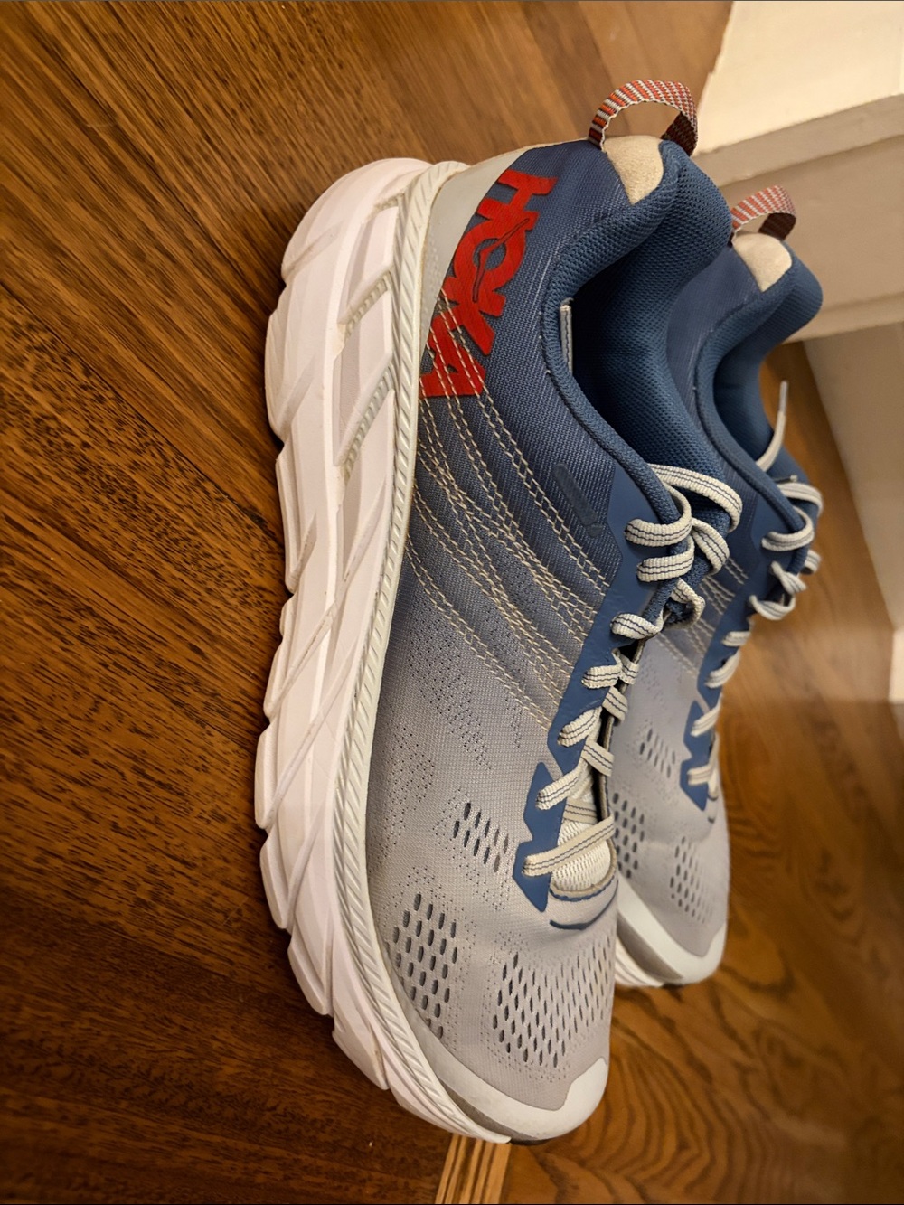 HOKA One One Clifton 6 Women’s Running Shoes Blue Gray Size 11